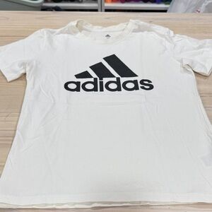 adidas White T-Shirt with Black Logo